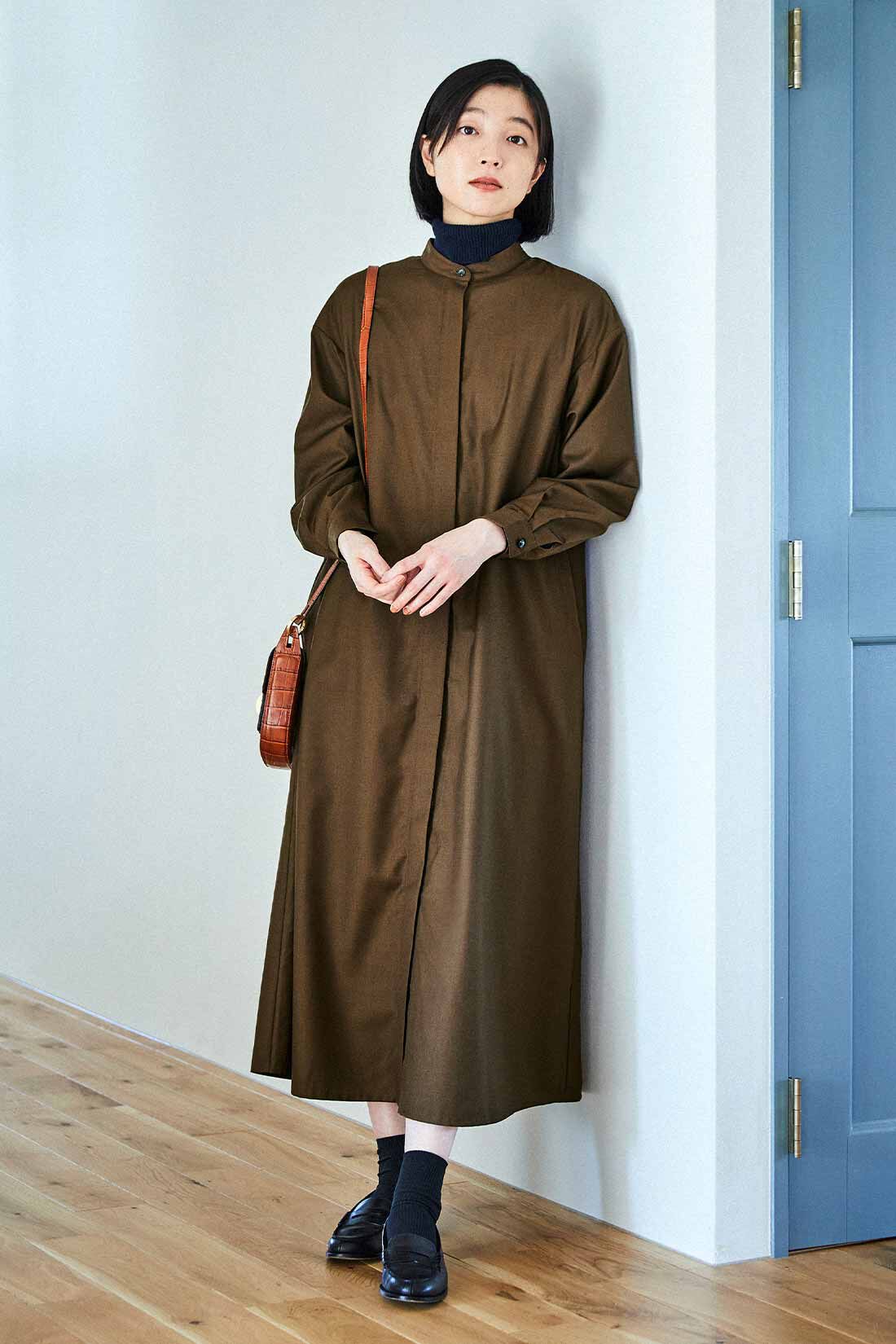 THREE FIFTY STANDARD|コットン100％のリブタートルのコーディネート