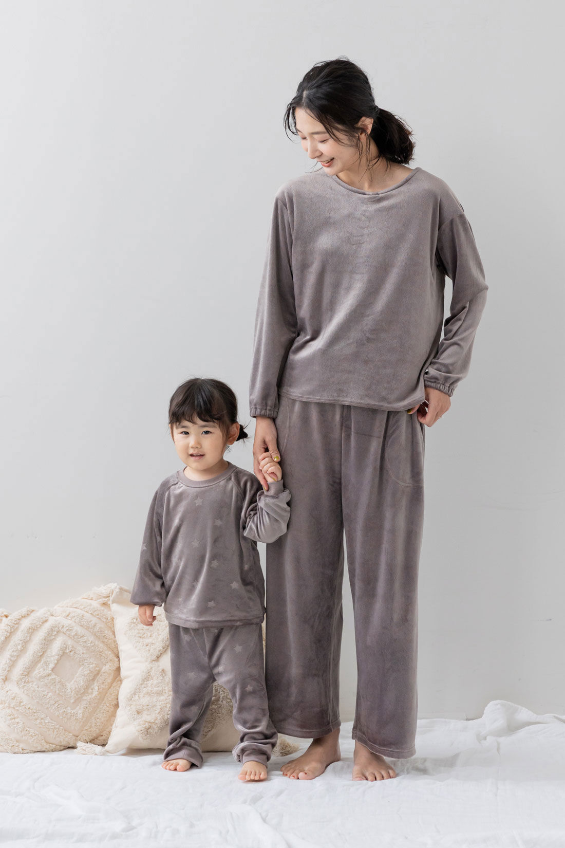 フェリシモMama|［Mama select］産前・産後使える　ベロアルームウェア〈モカ〉|親子おそろいで着るのもおすすめ