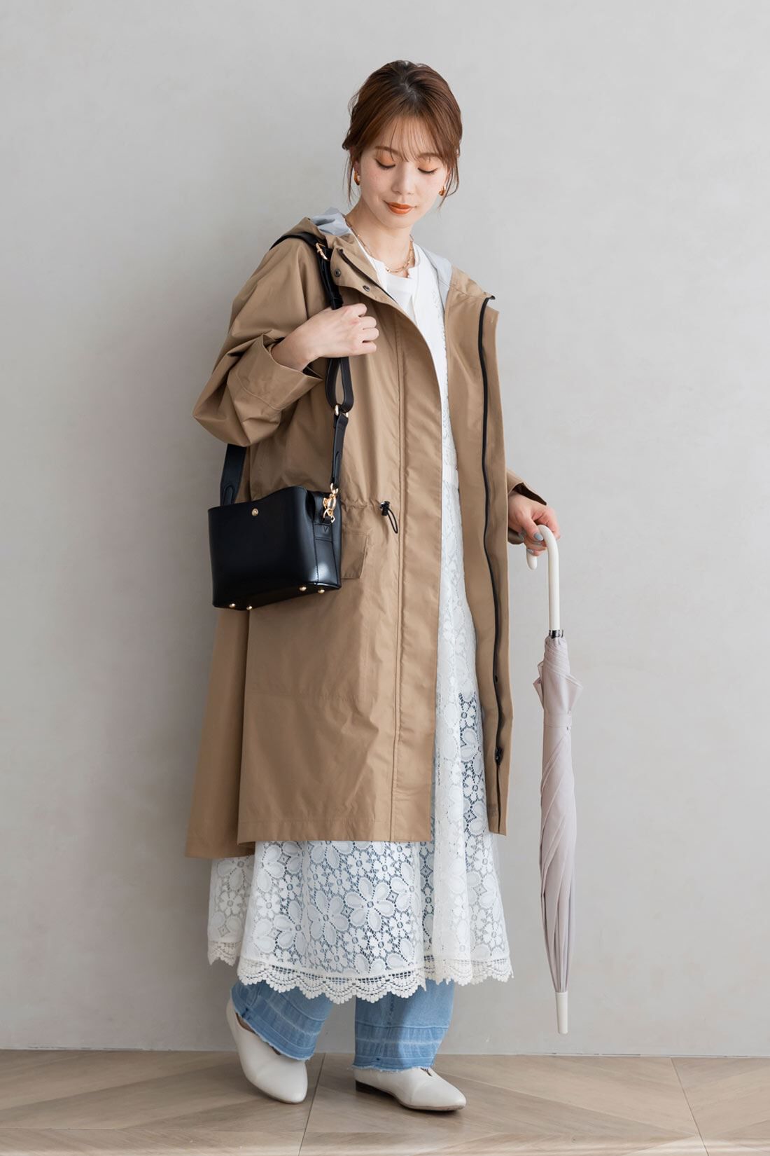フェリシモMama|ninaru×フェリシモMama　抱っこひもと一緒に持てる　マザーズショルダーバッグ|太めのショルダーが今っぽい