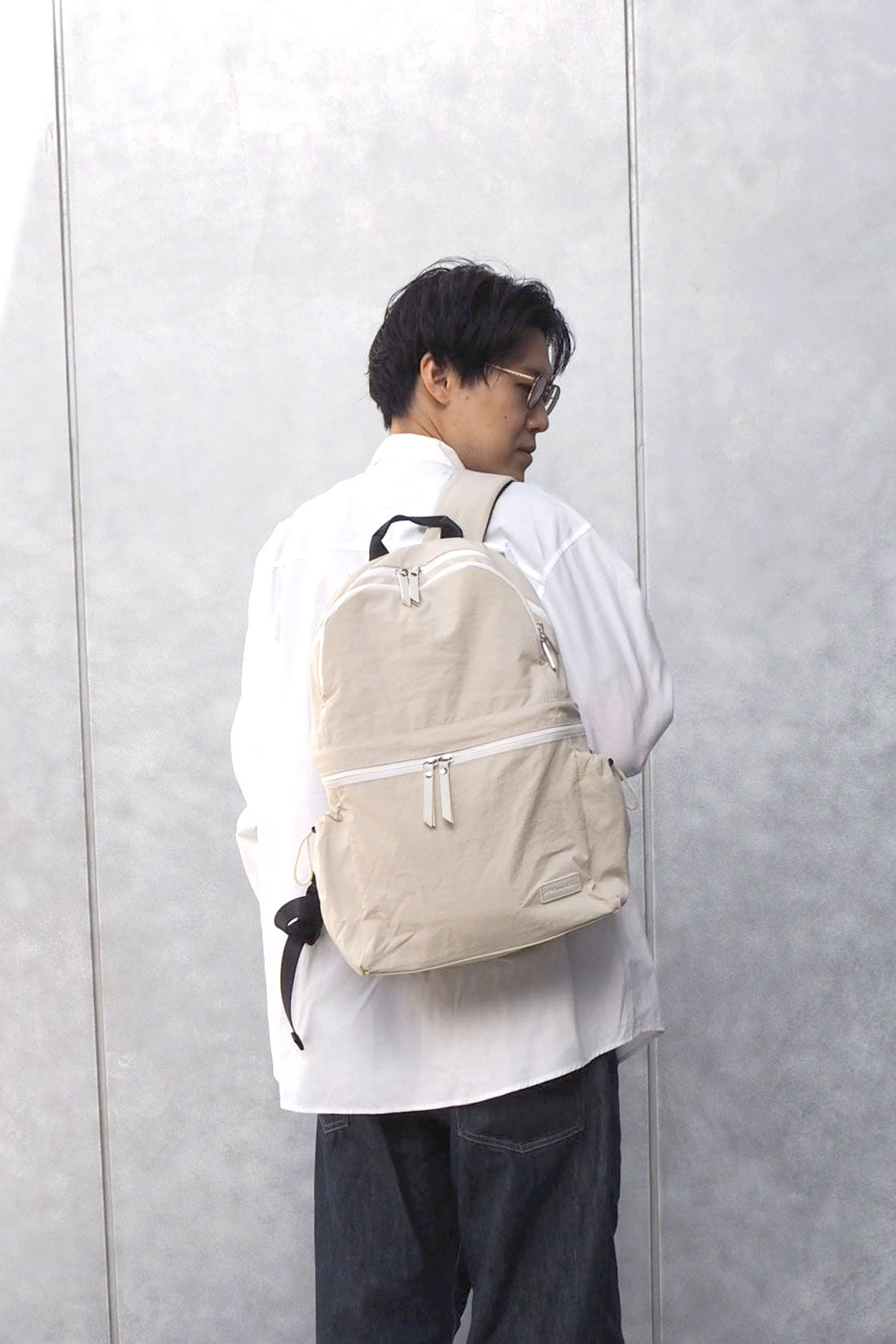 フェリシモMama|Moredde　二層で荷物が分けられるのが便利なマザーズリュック〈アイボリー〉