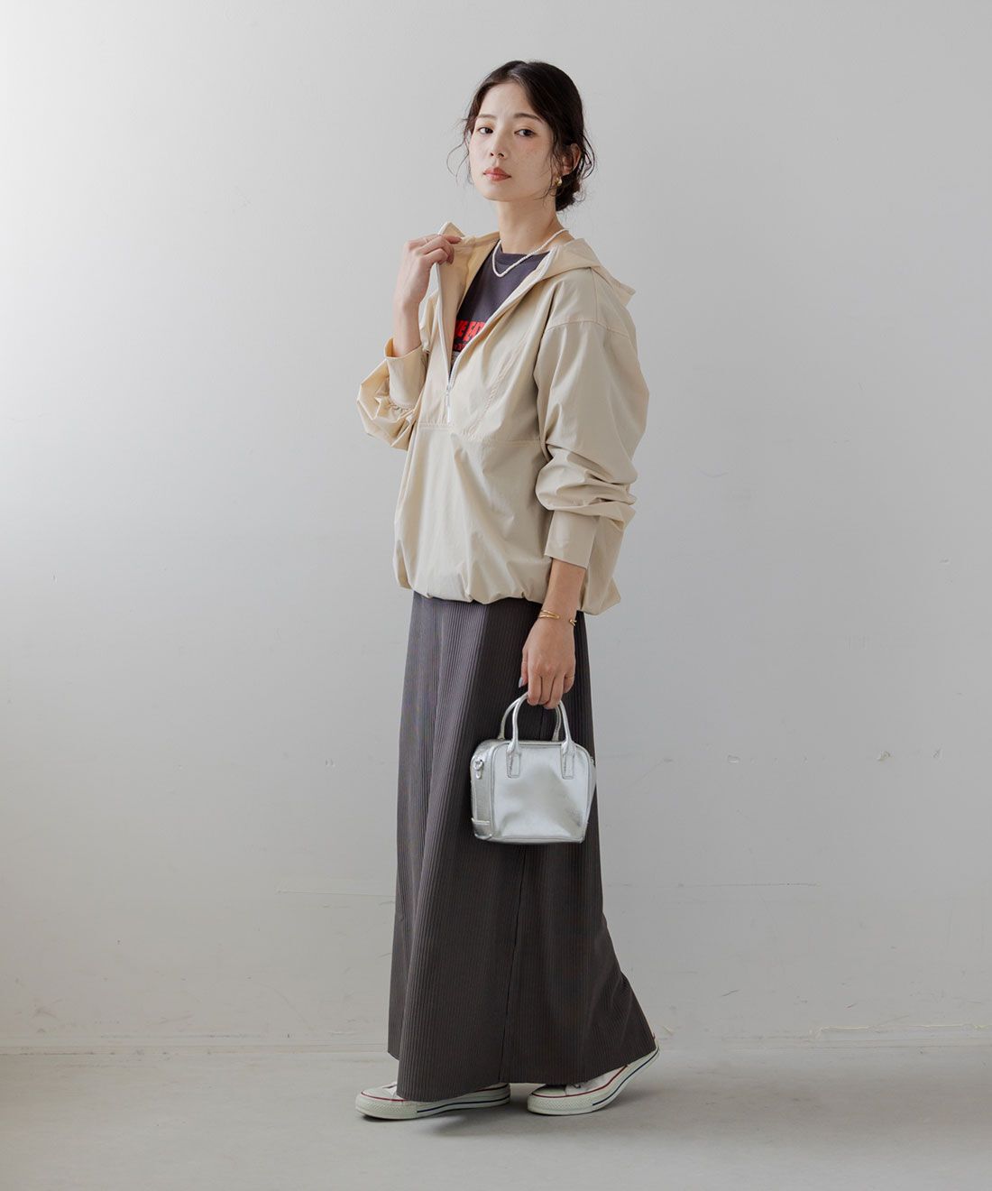 フェリシモMama|Moredde　ＵＶカット＆撥水加工のアノラックラッシュガード〈ベージュ〉