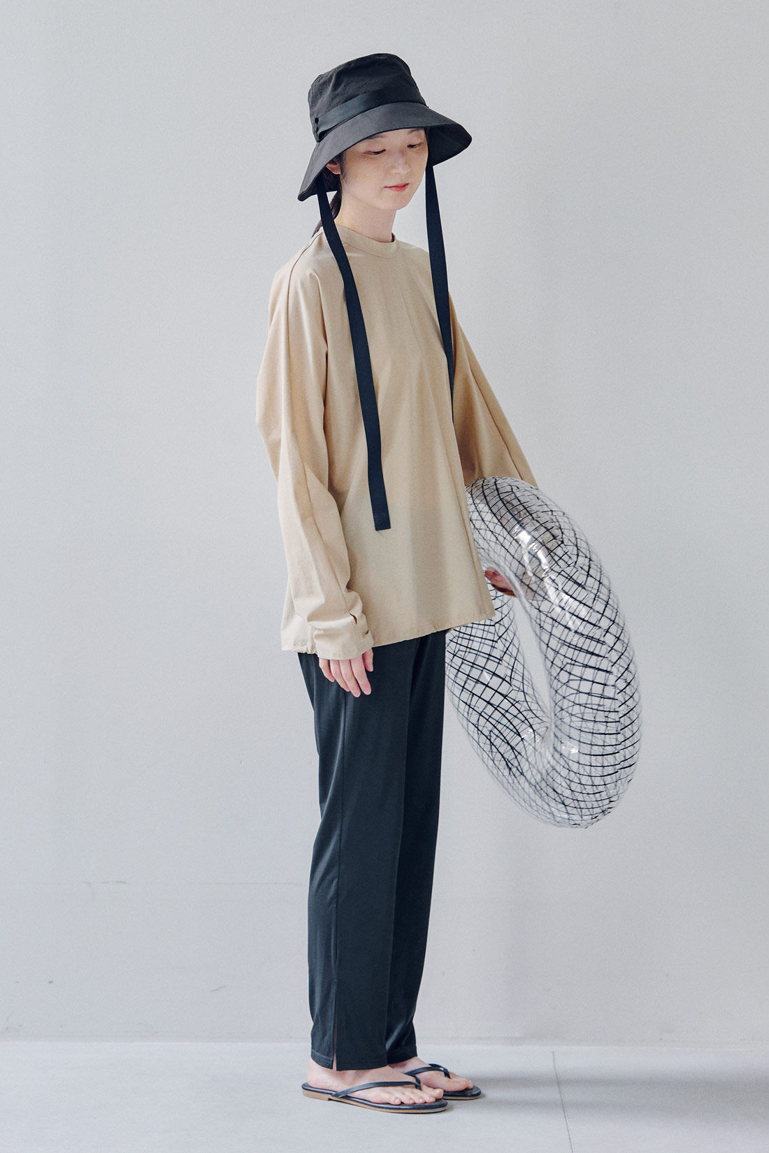 FELISSIMO Mama|Moredde　ぴったりしすぎないのがうれしい　UVカットラッシュガードパンツ〈ブラック〉|レギンスほどぴったりしていないラッシュガードパンツ
