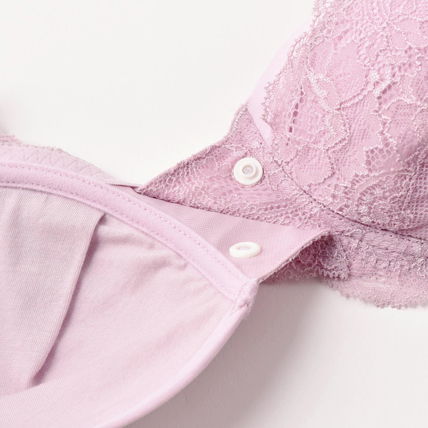 フェリシモMama|マタニティから産後も使える　ストレッチレース即授乳ブラジャー〈ラベンダー〉