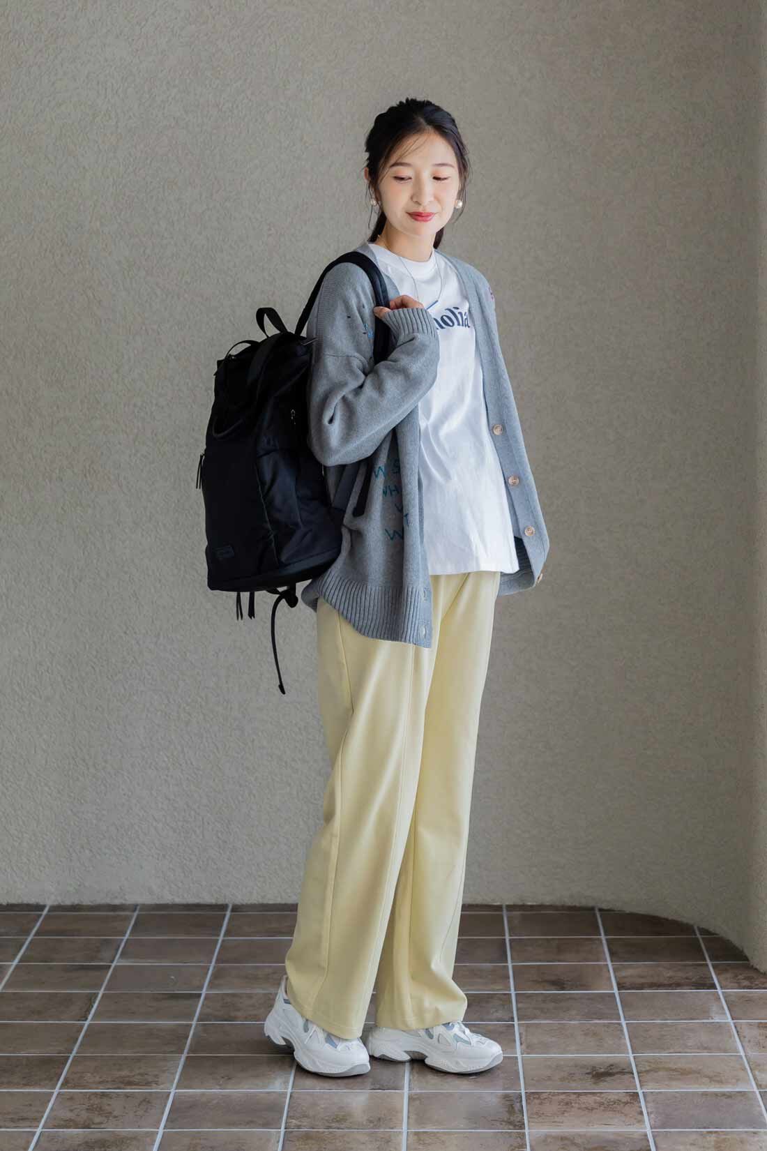 フェリシモMama|Moredde　マタニティから産後も使える　ストレッチストレートパンツ〈スモーキーイエロー〉