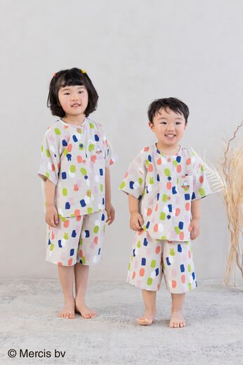 フェリシモMama | ミッフィー ダブルガーゼ ペイント柄 キッズセットアップ