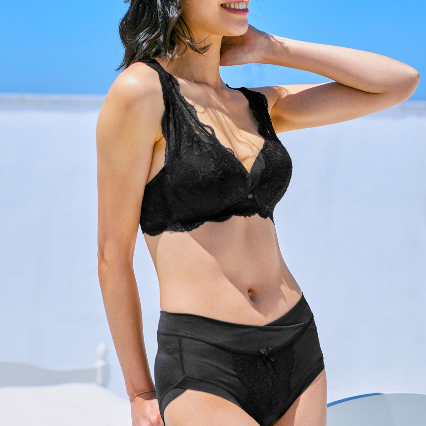 フェリシモMama|マタニティから産後も使える　ストレッチレース即授乳ブラジャー〈ラベンダー〉