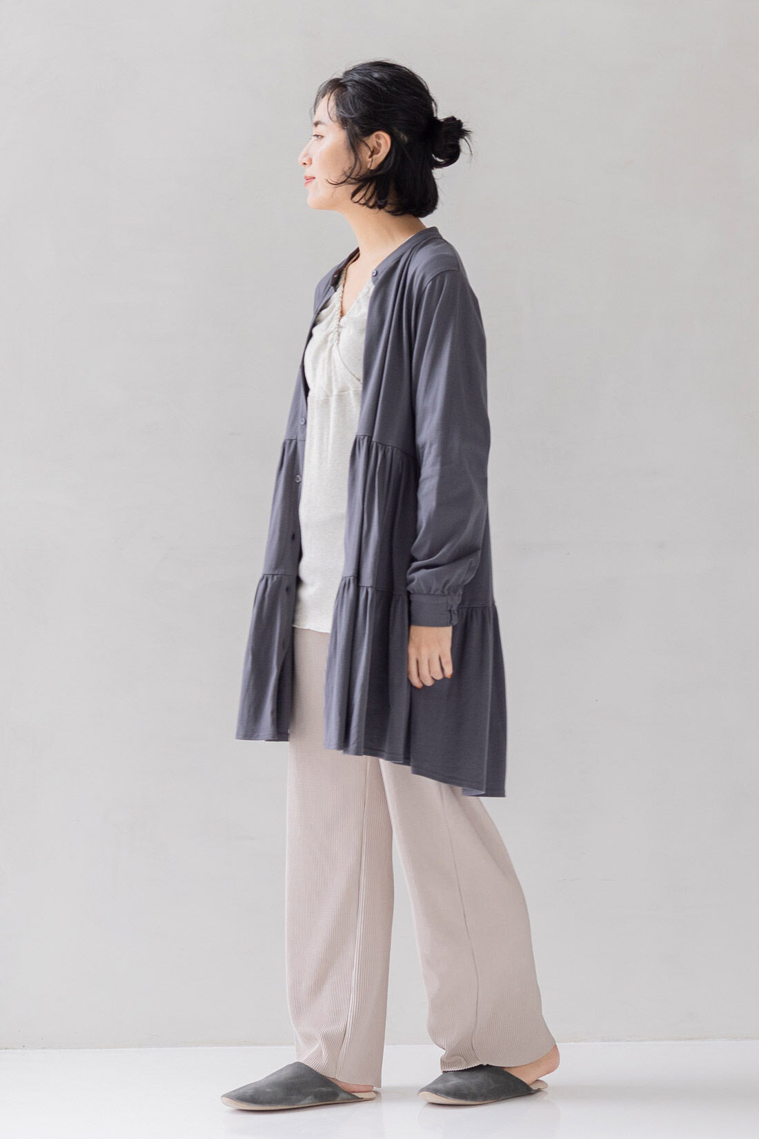 フェリシモMama|Moredde　綿１００％のエニワイズ加工が肌にやさしい　カシュクール授乳インナートップス〈アイボリー〉