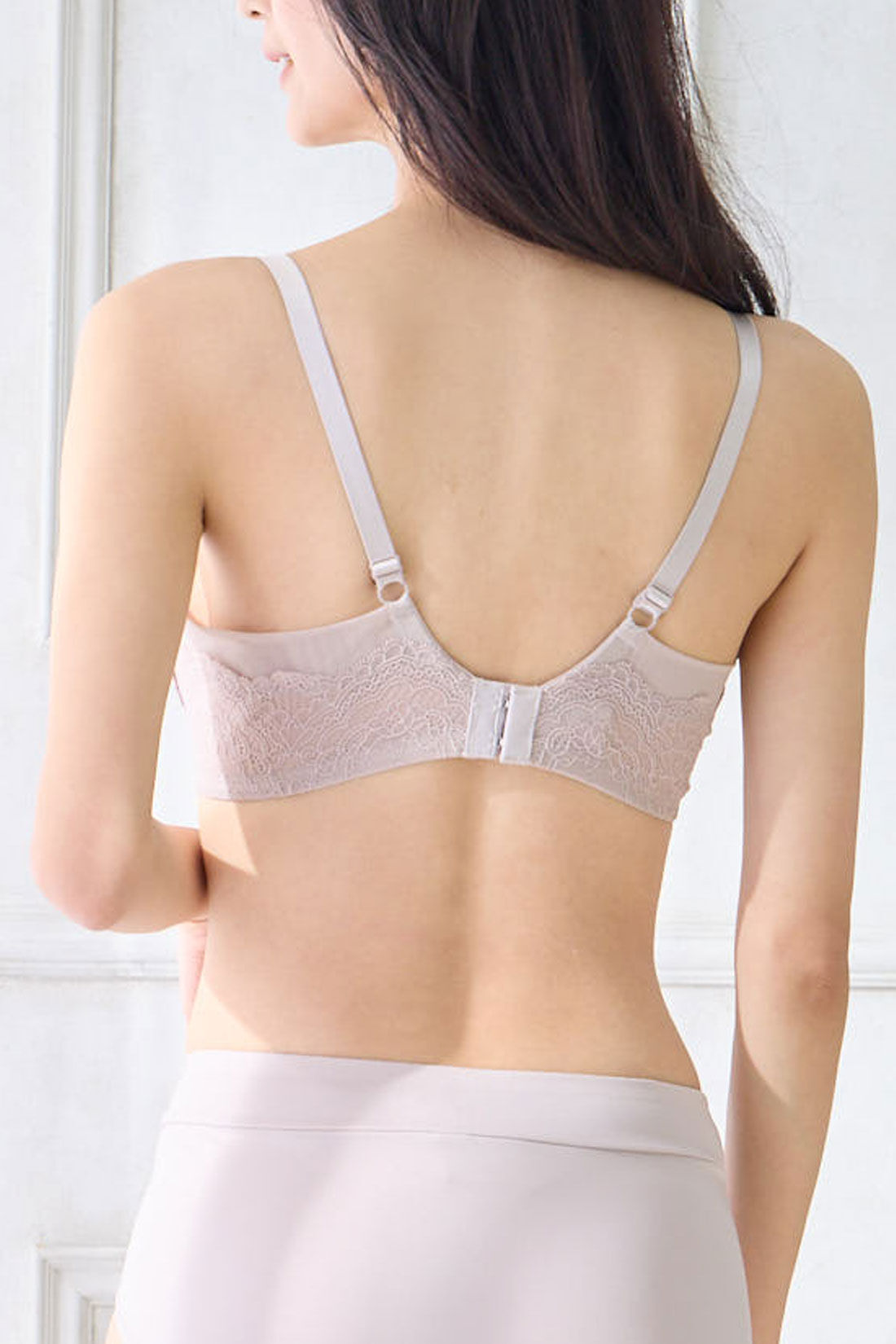 FELISSIMO Mama|［Mama select］産前・産後使える　ストラップオープン授乳レースブラジャー〈オフベージュ〉