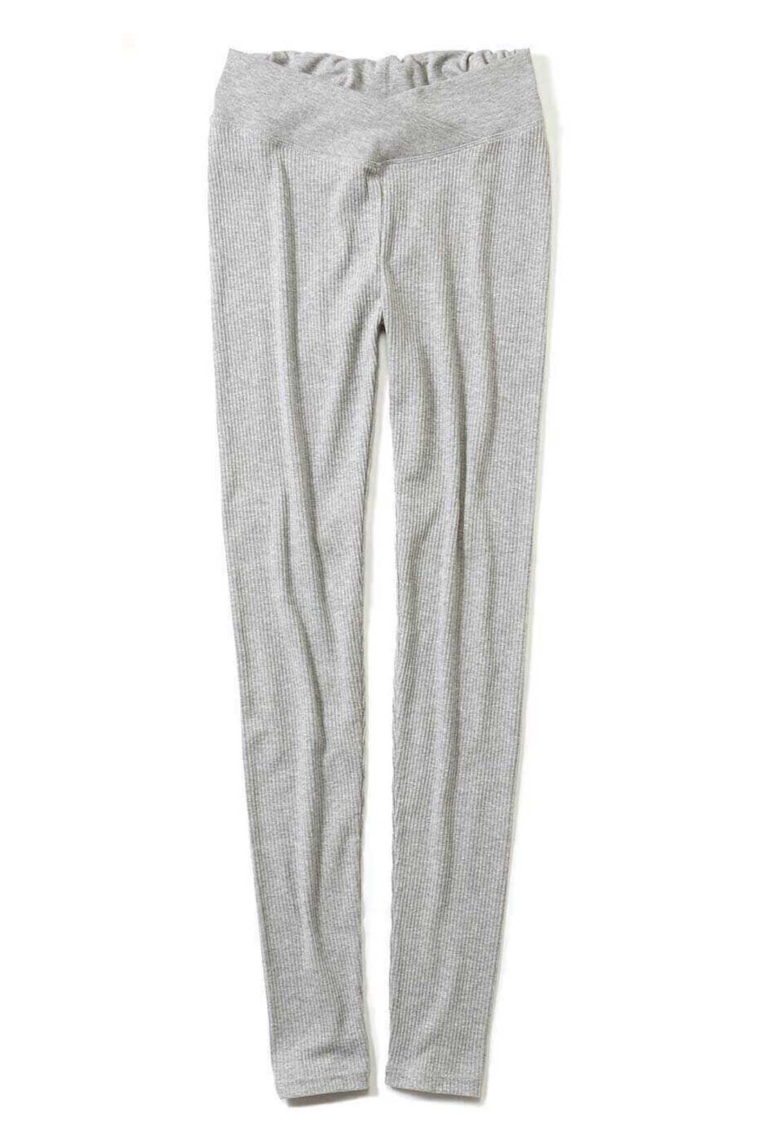 フェリシモMama|【はじめてのマタニティセット】Moredde　マタニティから産後も使える　ワンピースパジャマ〈ドット〉＆ウエストクロスのリブレギンス〈杢グレー〉