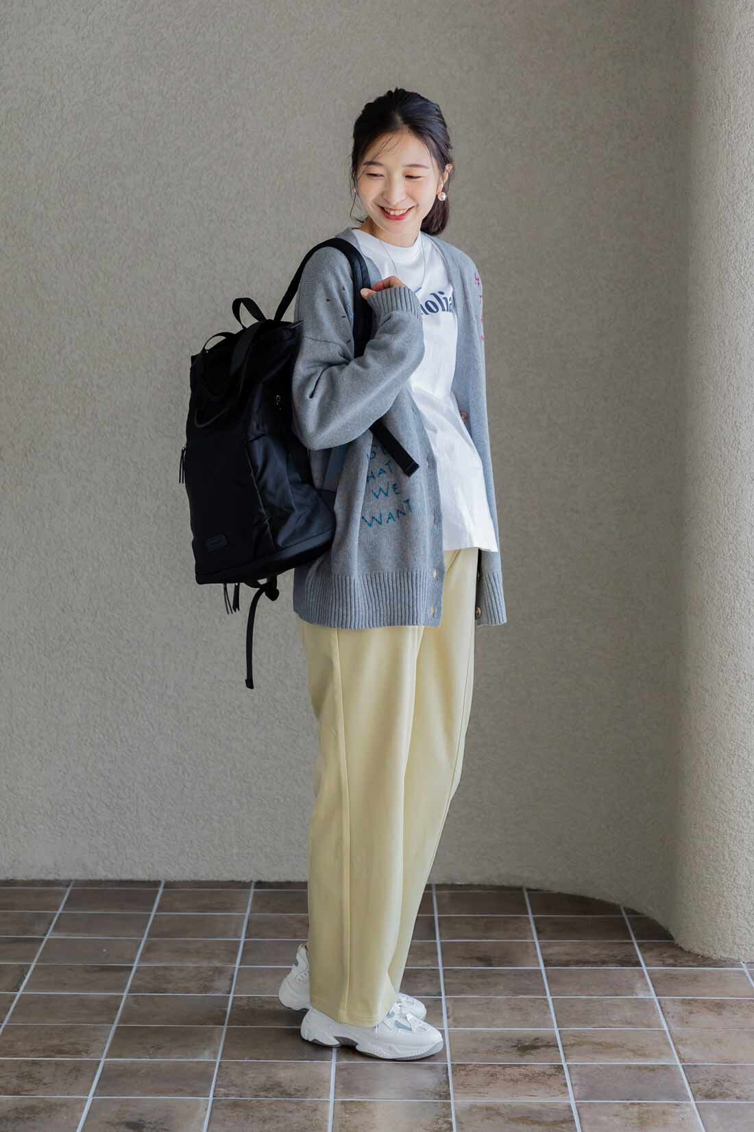 フェリシモMama|Moredde　マタニティから産後も使える　ストレッチストレートパンツ〈スモーキーイエロー〉