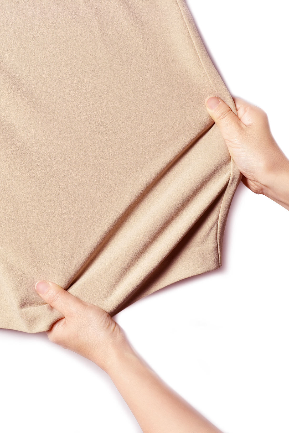 フェリシモMama|Moredde　マタニティ・産後使える　授乳が簡単　上品袖レースのワンピース〈ベージュ〉|伸びやかなカットソージョーゼット