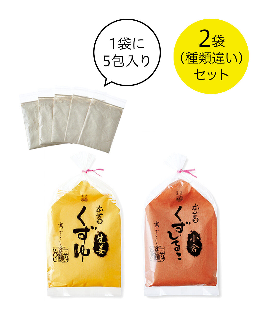 純農|純農 本葛粉がうれしい！ 昔ながらのとろ～りあつあつでぬくもる寒ざらし 本葛湯の会（6回予約）|●1回のお届けセット例です。