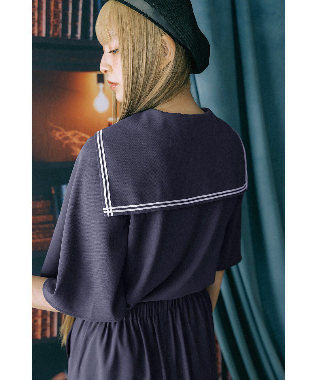 魔法部|魔法部　凪を感じる魔法学校の制服　マリン風セーラーブラウス〈ブルーグレー〉