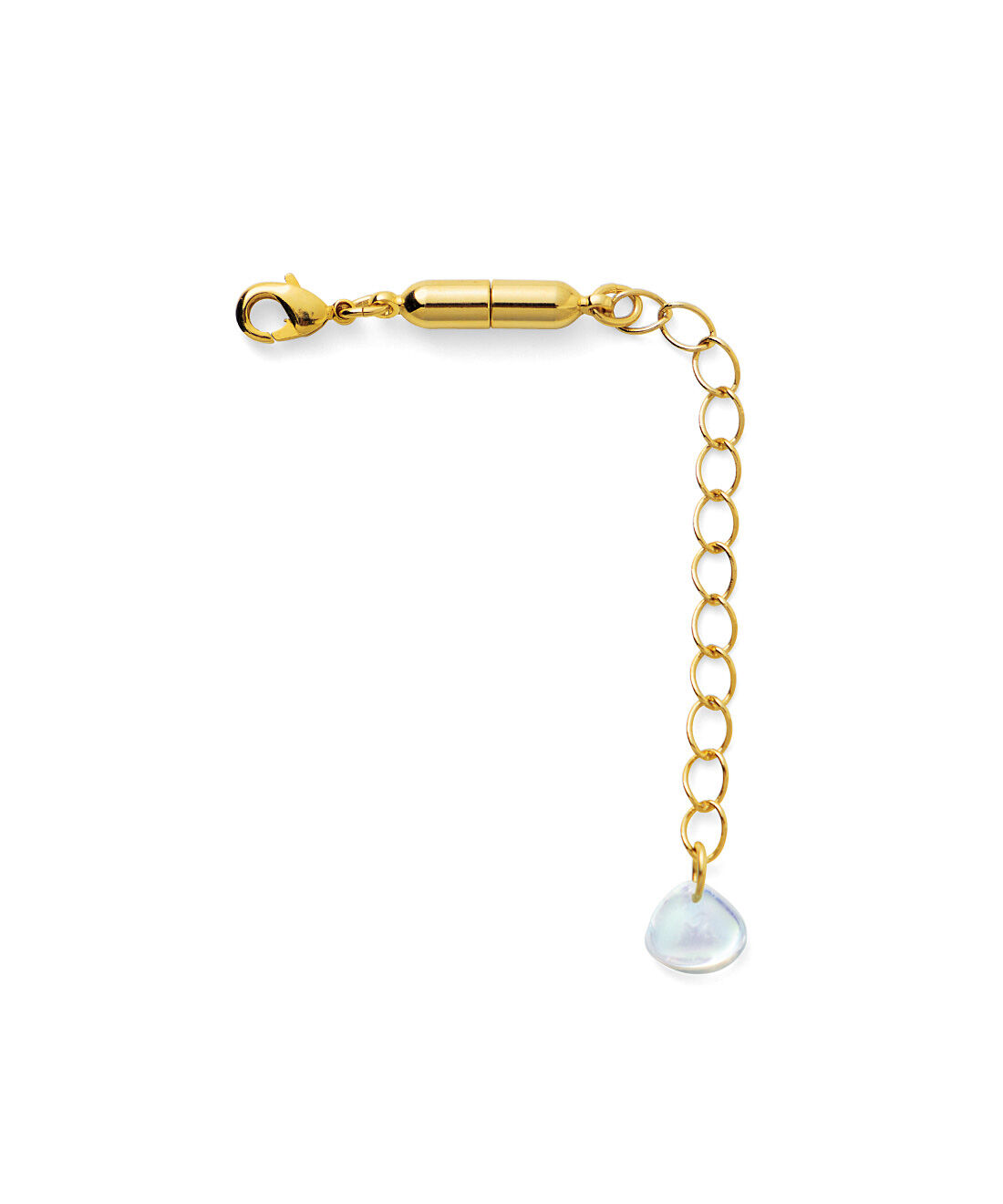 L'AMIPLUS|ラミプリュス　アクセをワンタッチ着脱に　チェコビーズがきらり　アジャスター付きマグネットキャッチ〈ゴールドカラー〉の会|〈クリアオーロラ〉