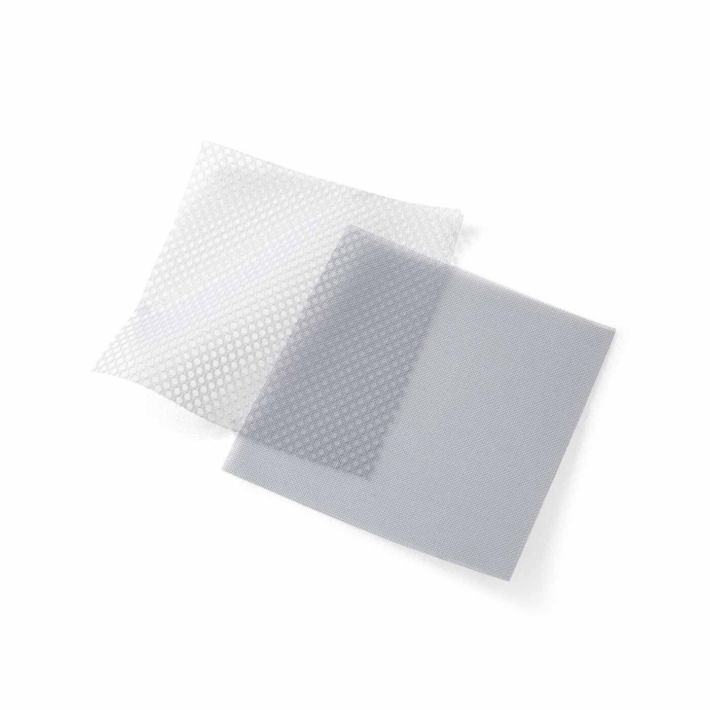 L'AMIPLUS|ラミプリュス　荷物迷子のお悩みを解決！ 軽くて洗える メッシュインナーバッグの会|ハリがあり網目に書類が引っ掛かりにくい細かいメッシュと中の判別がしやすい粗めのメッシュを使用。