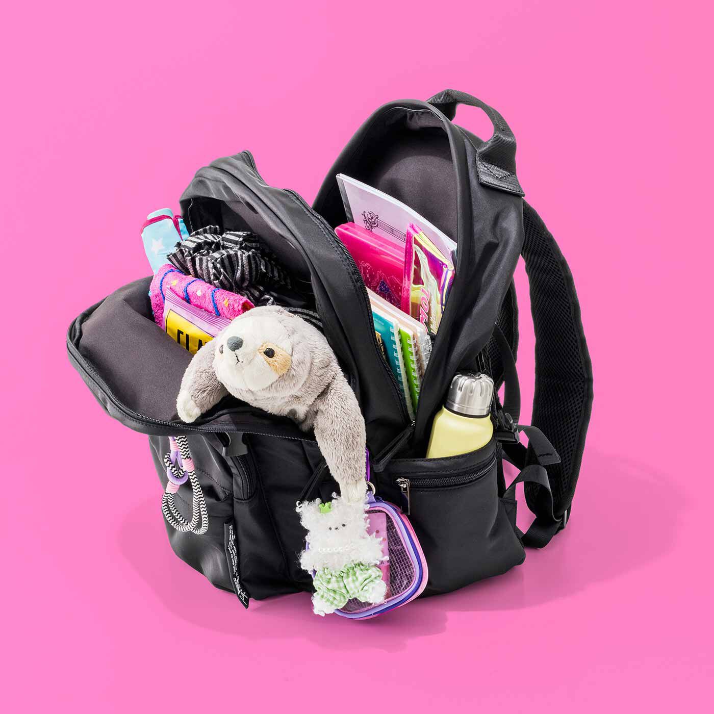 L'AMIPLUS|ラミプリュス みんなが使える 多層ポケット撥水（はっすい）マイバディーリュック〈ブラック〉