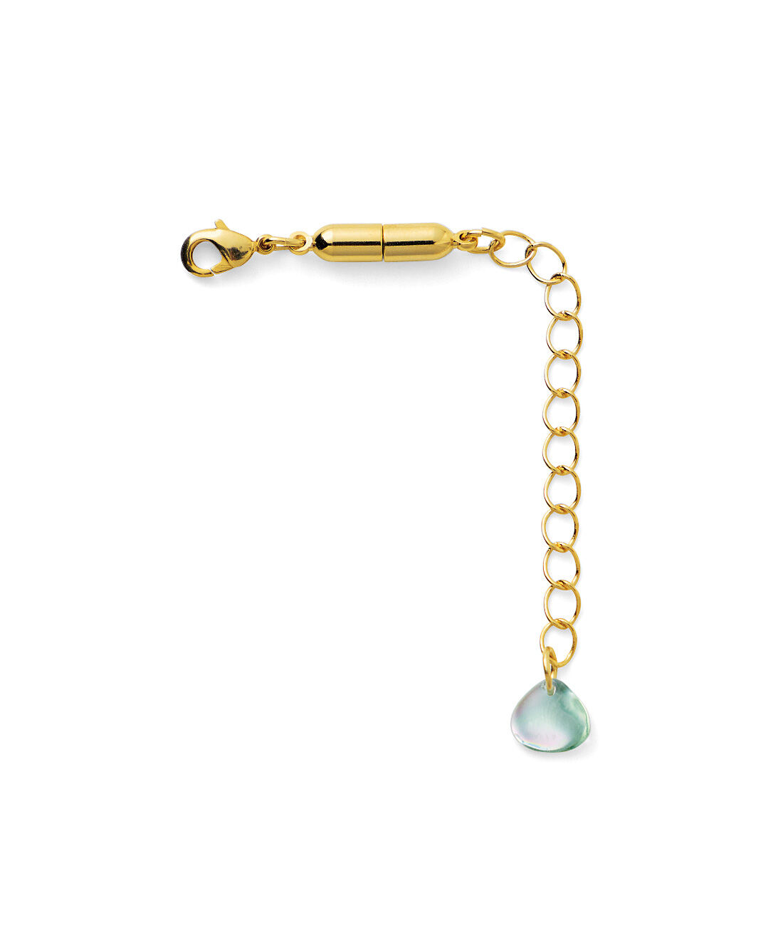 L'AMIPLUS|ラミプリュス　アクセをワンタッチ着脱に　チェコビーズがきらり　アジャスター付きマグネットキャッチ〈ゴールドカラー〉の会|〈クリアミント〉