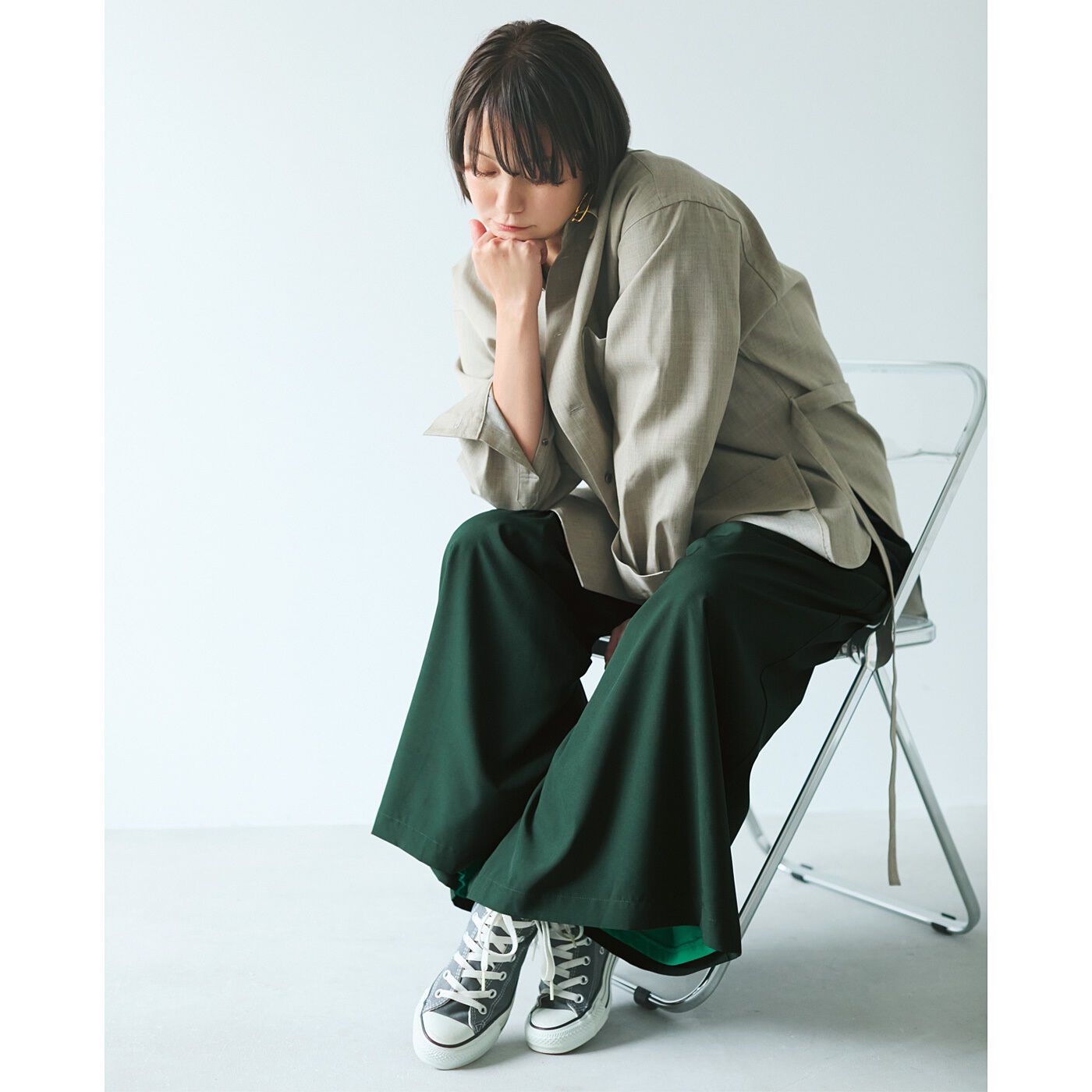 L'AMIPLUS|田中美保さん×ラミプリュス　シーンに合わせてリバーシブルで楽しめる 撥水（はっすい）＆きれい色のスカート見えパンツの会