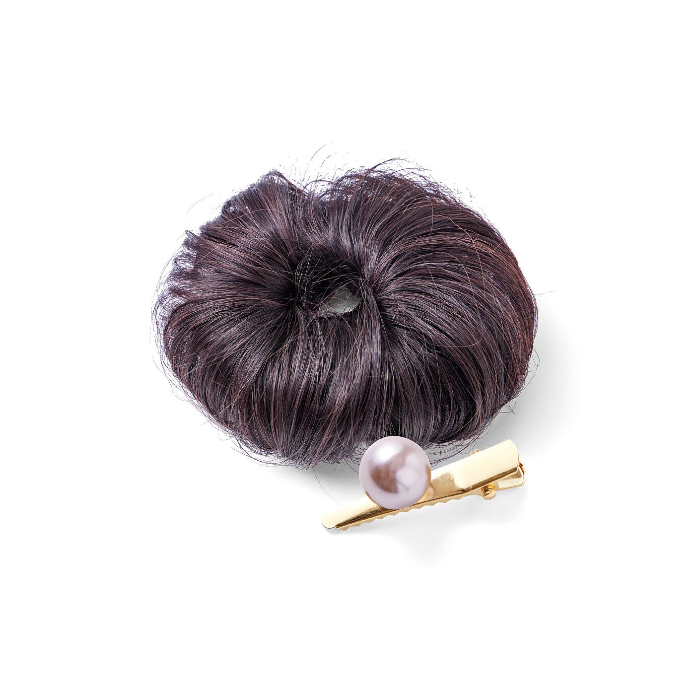 L'AMIPLUS|ラミプリュス　ヘアゴム感覚で結ぶだけ　簡単ボリュームアップ！　シュシュウィッグ〈ナチュラルブラック〉の会|〈M〉