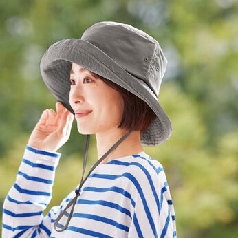 L'AMIPLUS | Ｌ＋視界調節ができる撥水＆ＵＶハット