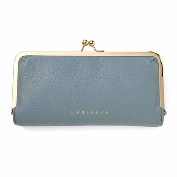L'AMIPLUS | Ｌ＋ブタ財布にさよなら！長財布〈ブルーグレー〉