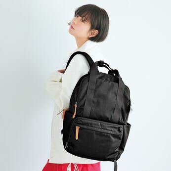 L'AMIPLUS | 田中美保さん×ラミプリュス2階建てリュック〈ブラック〉