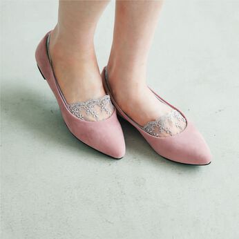 L'AMIPLUS［ラミプリュス］ | Ｌ＋ちらりレースのパンプスソックス〈３色セット〉