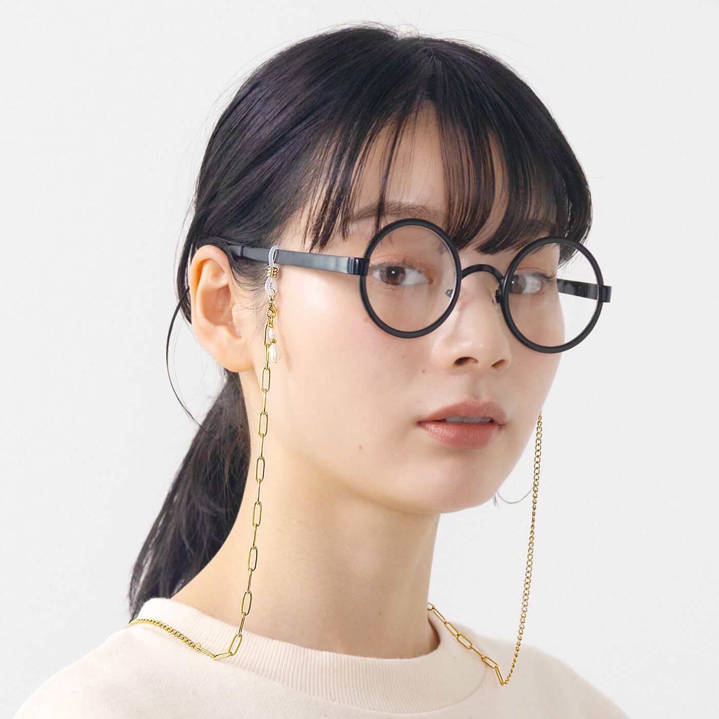 L'AMIPLUS|ラミプリュス　バロックパールが好印象　アレンジが楽しい グラスコードにもなる　ゴールドステンレスネックレスの会|グラスコードとしても使えます。