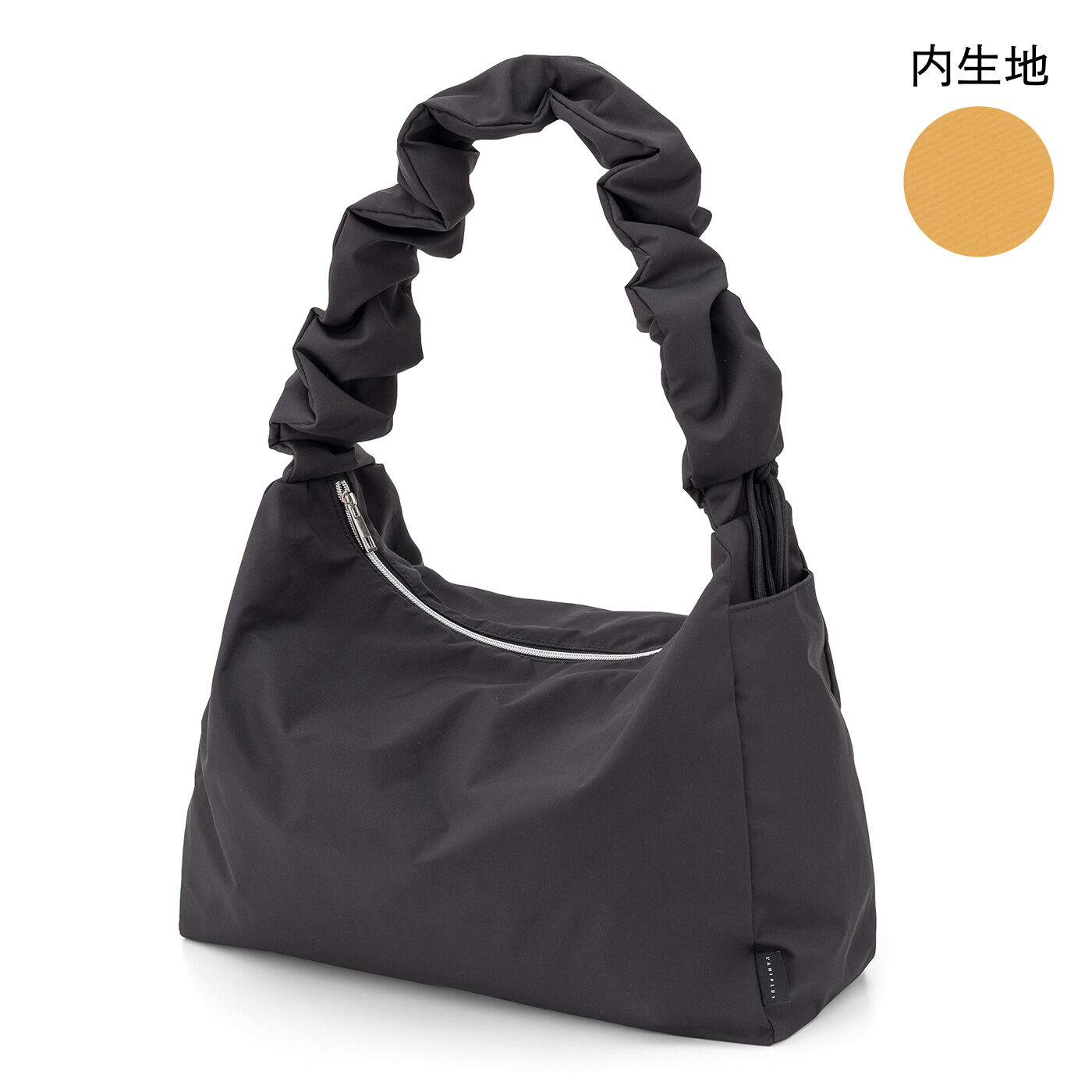 L'AMIPLUS|ラミプリュス クシュッとショルダー調節で華やかに変身！ 撥水（はっすい）ポイッシュショルダーバッグの会|〈ブラック〉