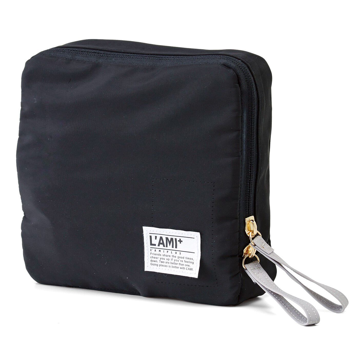 L'AMIPLUS|ラミプリュス　大量買いもらくらく！　レジカゴリュック〈ブラック・ポケッタブル〉|小さくたためるので、旅行のお土産用リュックにもぴったり。