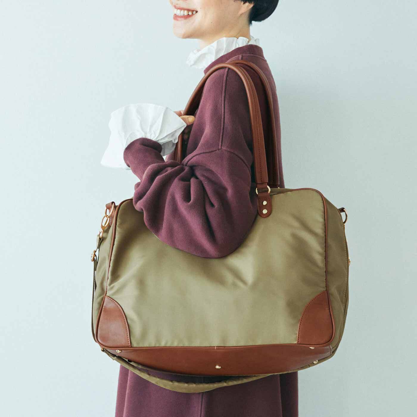 L'AMIPLUS［ラミプリュス］|ラミプリュス きれいめ上品 ガバッと開いて一目瞭然！ 180度オープン部屋が便利なトラベルボストンバッグ