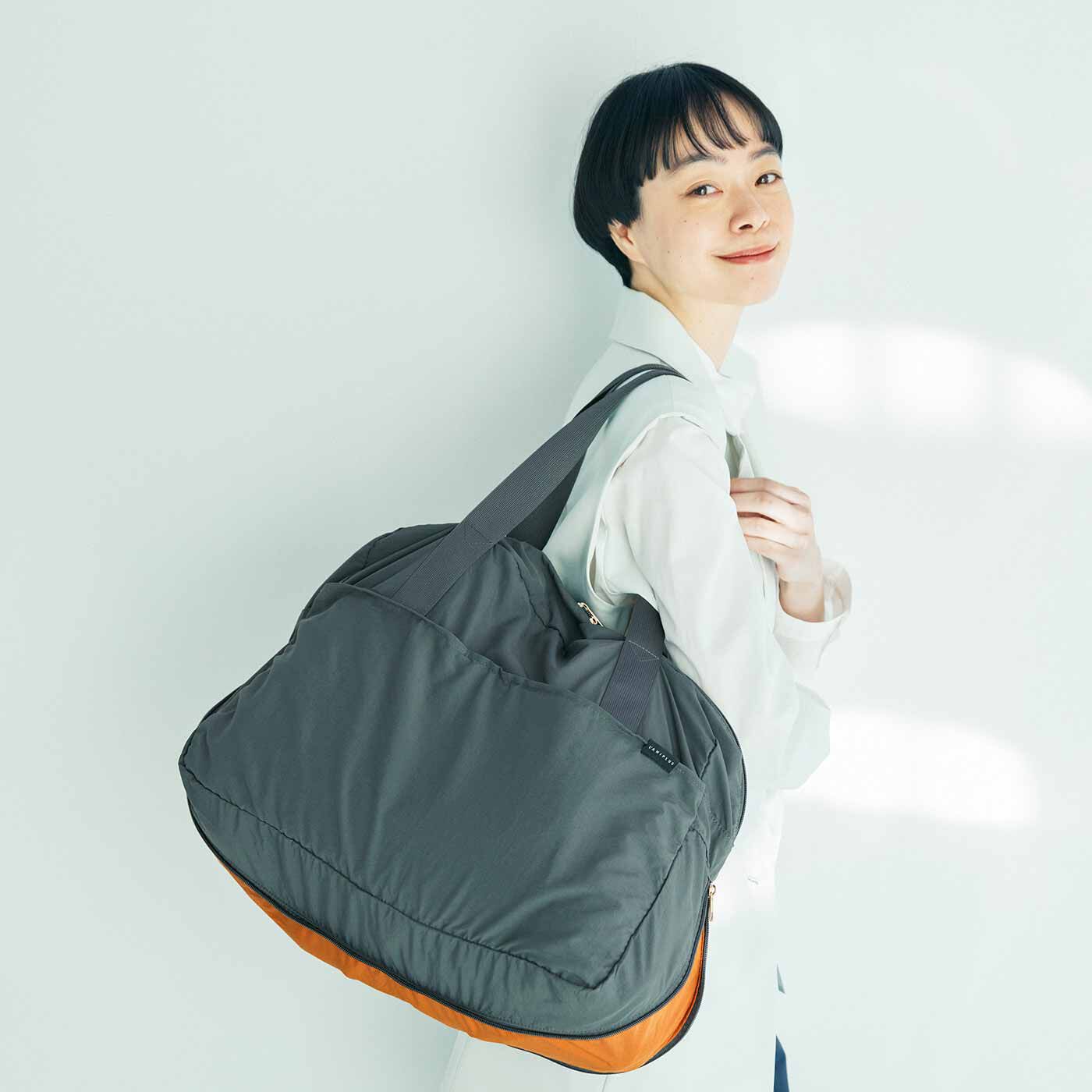 L'AMIPLUS|ラミプリュス 荷物が増えたらまち出現！ ポケッタブルで大活躍 撥水（はっすい）ボストンバッグの会