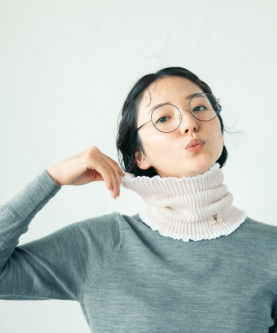 L'AMIPLUS［ラミプリュス］|ラミプリュス　丸編み機でゆったり編みたて　アロエの成分を練りこんだ　しっとりもちもち心地ネックカバーの会