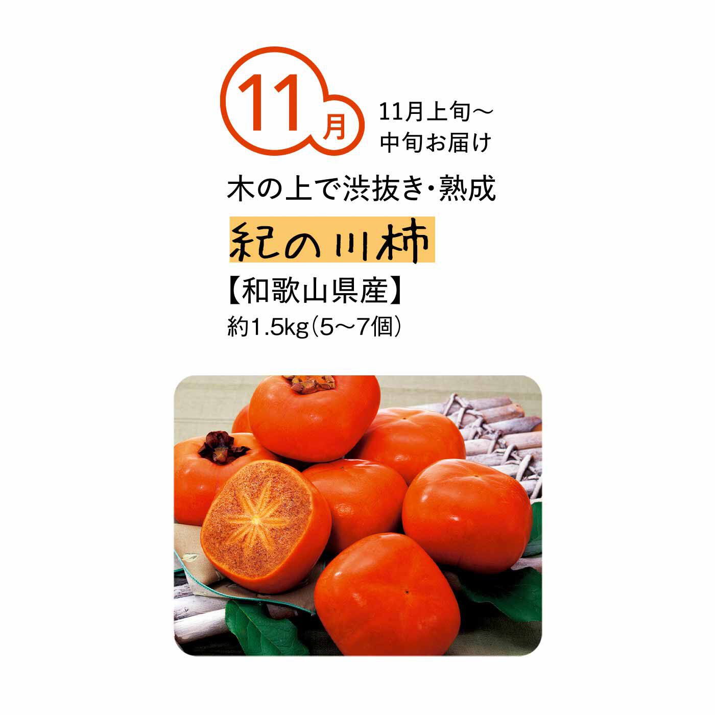 純農の特急便|純農 県産ブランドを旅する 大人のゼイタク ごほうび柿（5ヵ月コース）|まるで黒糖を溶け込ませたような色が特徴。たねなし柿を、収穫する前に木の上で渋抜きを行いそのまま成熟するので、コクや甘味が強く上品で豊かな食味に。しっかりとした歯ざわりと糖度の高さが魅力。