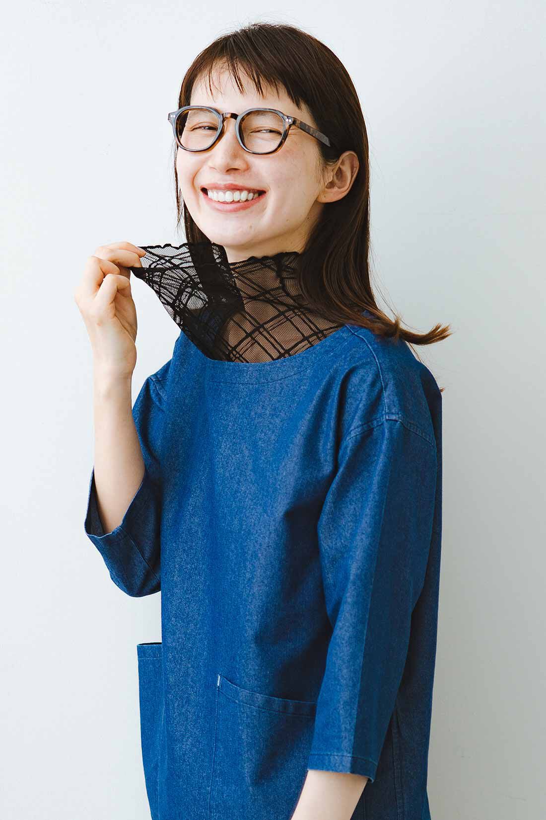 frauglatt|フラウグラット　首もと華やか♪ 着脱らくちんなやわらかチュール付け衿の会|伸びやかだから、パッとプラス♪
