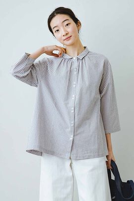 frauglatt | サッカーギンガムコットンシャツ