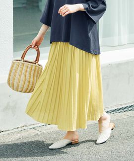 frauglatt | ｆｇ涼やかレース調プリーツスカート