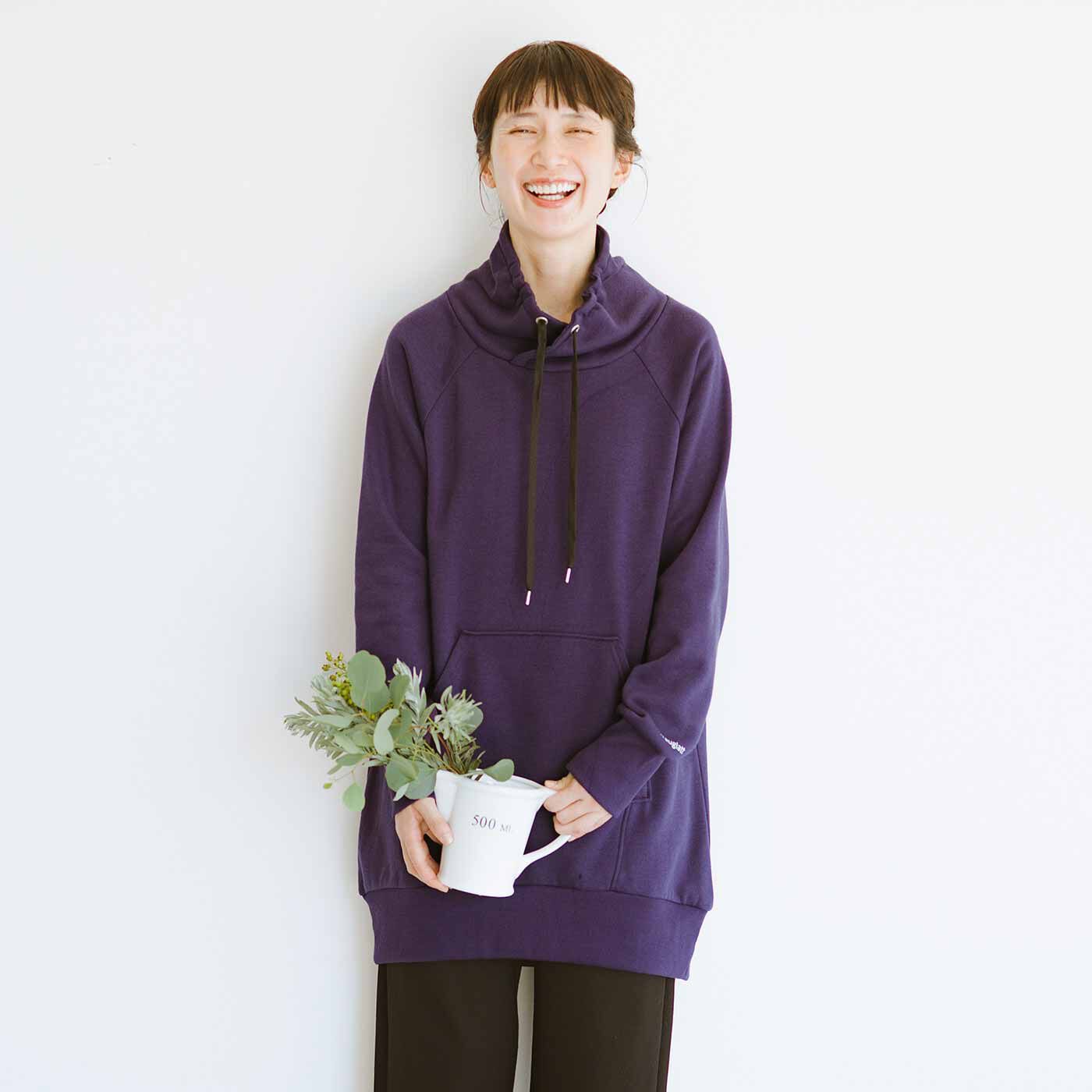 frauglatt|フラウグラット　大人のパーカー風ハイネック♪ すっぽりあったかかるホカ裏起毛チュニックの会