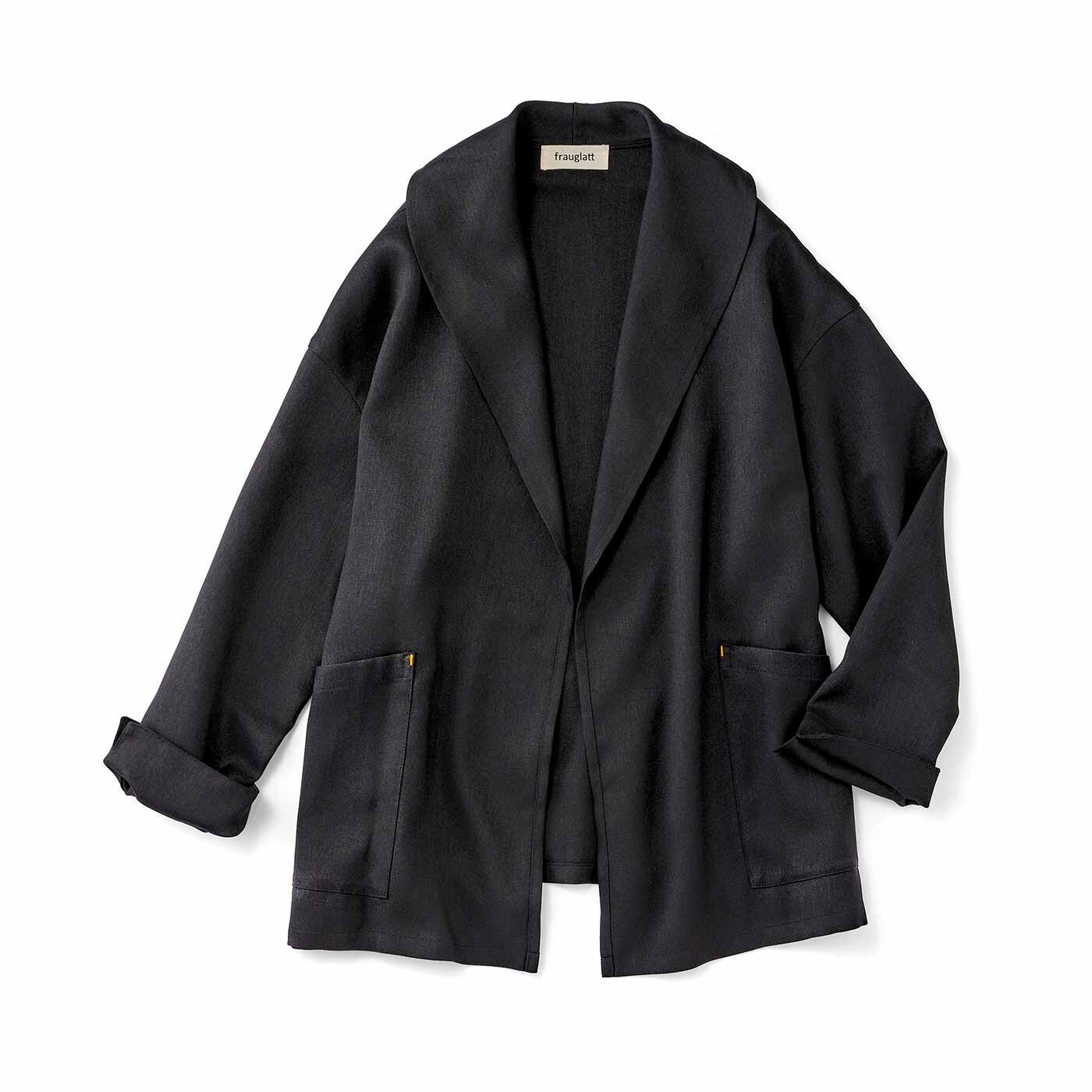frauglatt|フラウグラット　ロングシーズン活躍♪ しなやか素材で仕立てた ジャケット風カーディガンの会|〈ブラック〉
