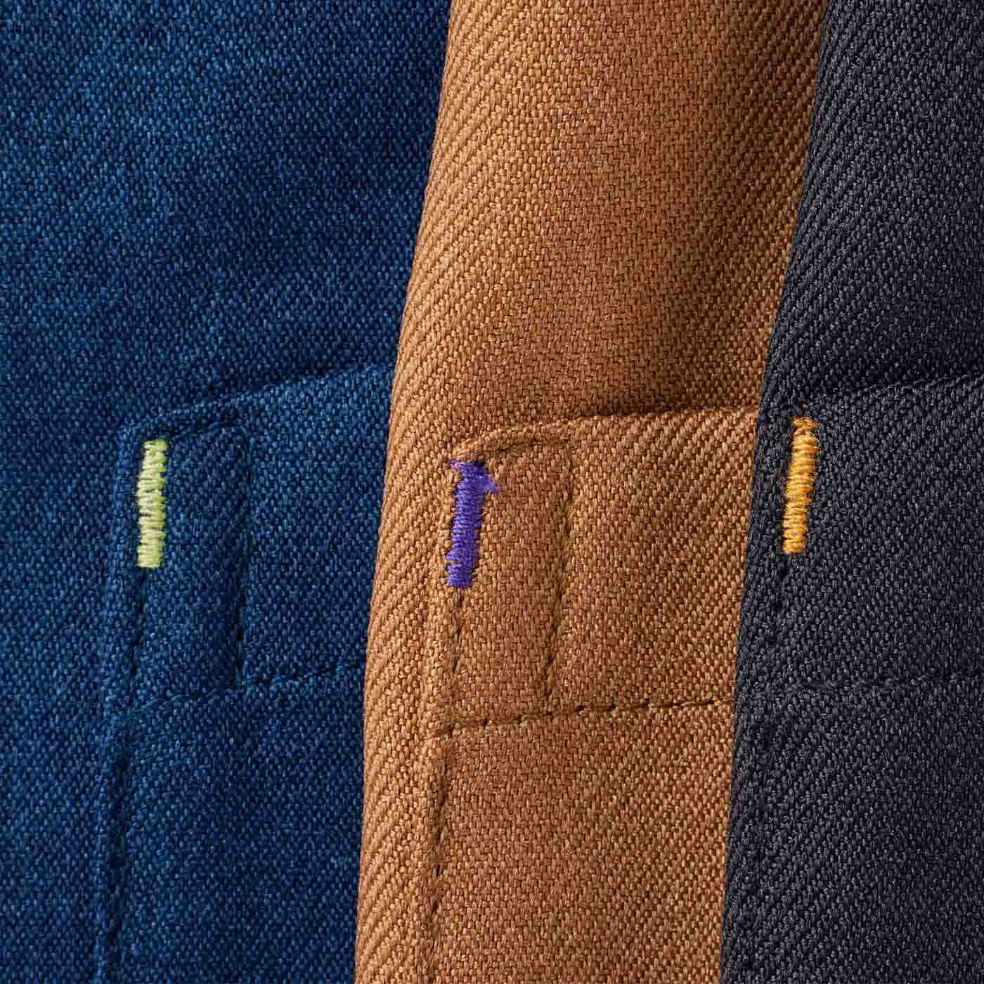 frauglatt|フラウグラット　ロングシーズン活躍♪ しなやか素材で仕立てた ジャケット風カーディガンの会|ポケット口の配色ステッチがアクセント。