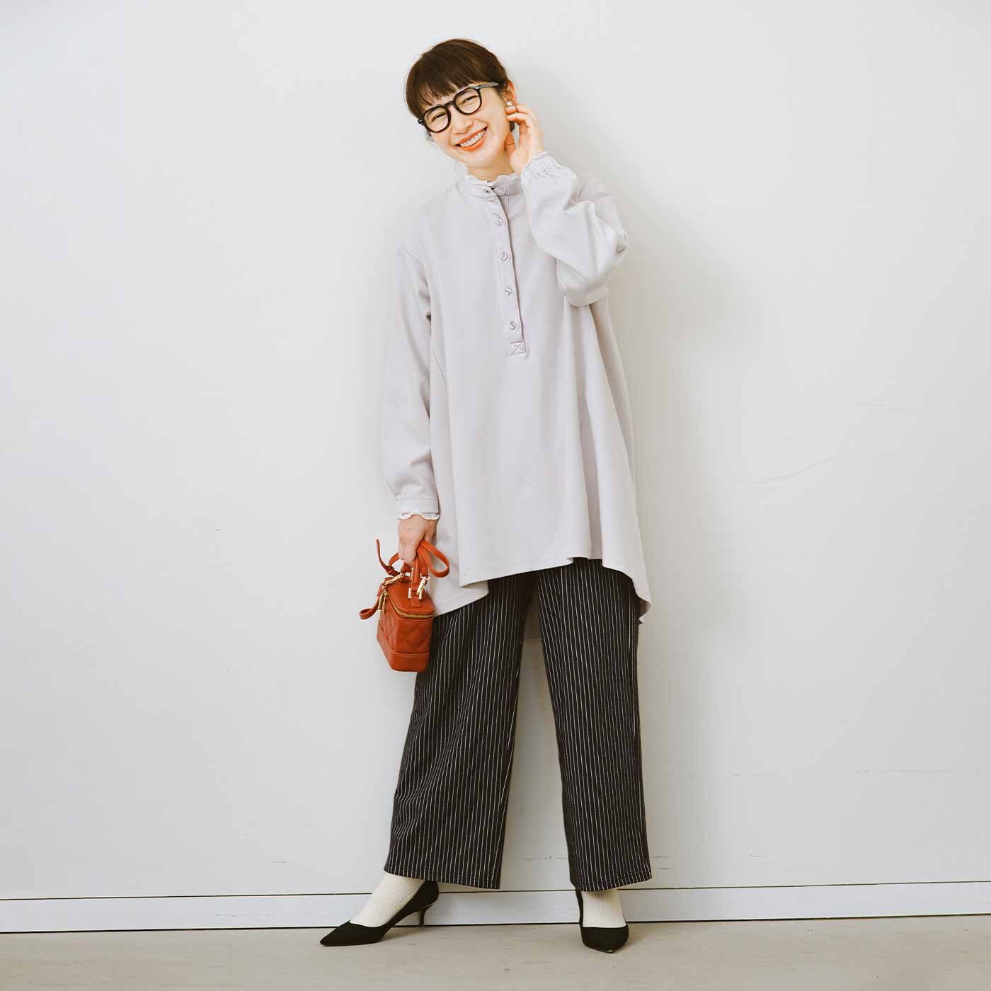frauglatt|フラウグラット　らくちんきれい♪ 伸びやか上品ストライプのセミワイドパンツの会