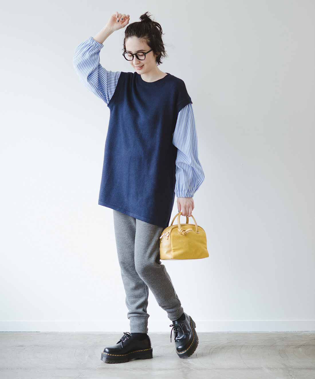 frauglatt|すっきり見えらくふわ裏起毛レギンスパンツのコーディネート