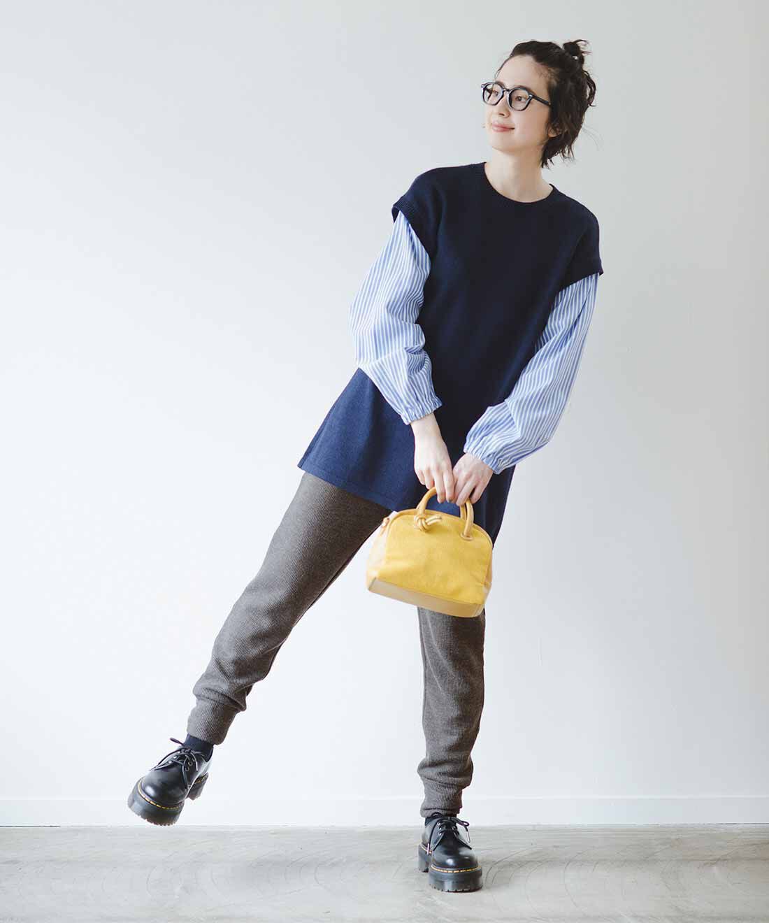 frauglatt|すっきり見えらくふわ裏起毛レギンスパンツのコーディネート