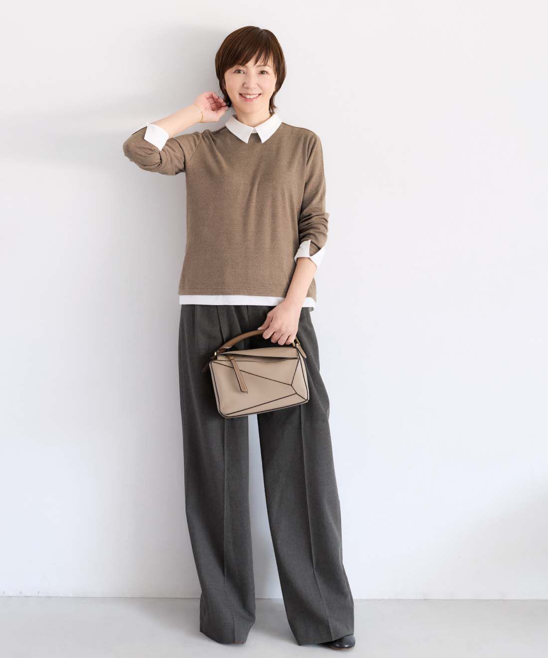 frauglatt［フラウグラット］|大人の女史会×frauglatt　一枚ですっきり シャツ重ね着風万能トップスの会