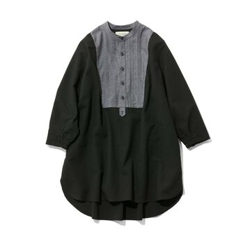 frauglatt | ｆｇ大人の女史会レフ板チュニック〈凛ブラック〉