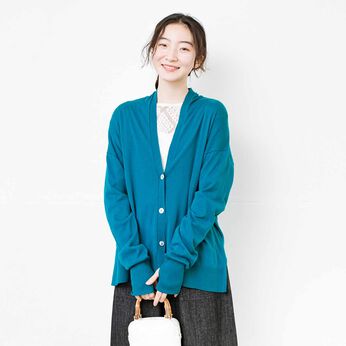 frauglatt | コットン100％ ニットカーディガン