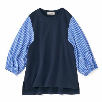 frauglatt | 袖ストライプトップス〈吸水速乾〉
