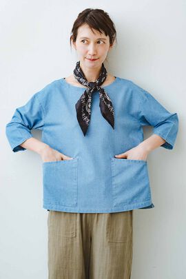 frauglatt | 軽やかライトオンスデニムトップス