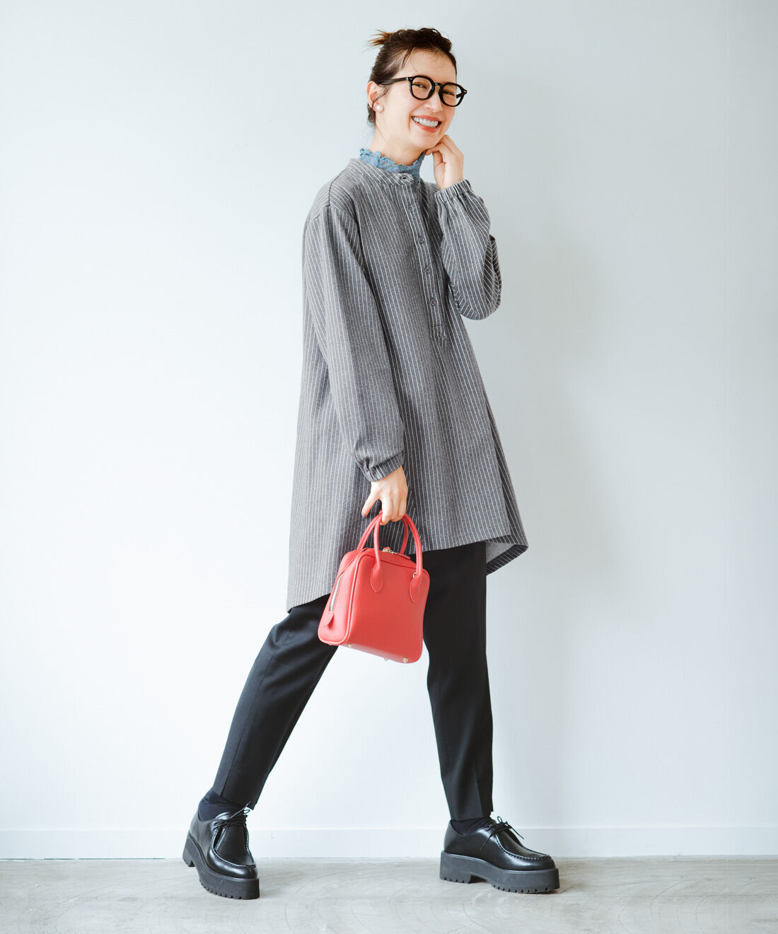 frauglatt|着脱らくちんなふんわりレース付け衿と着脱らくちんなふんわりレース付け衿のコーディネート