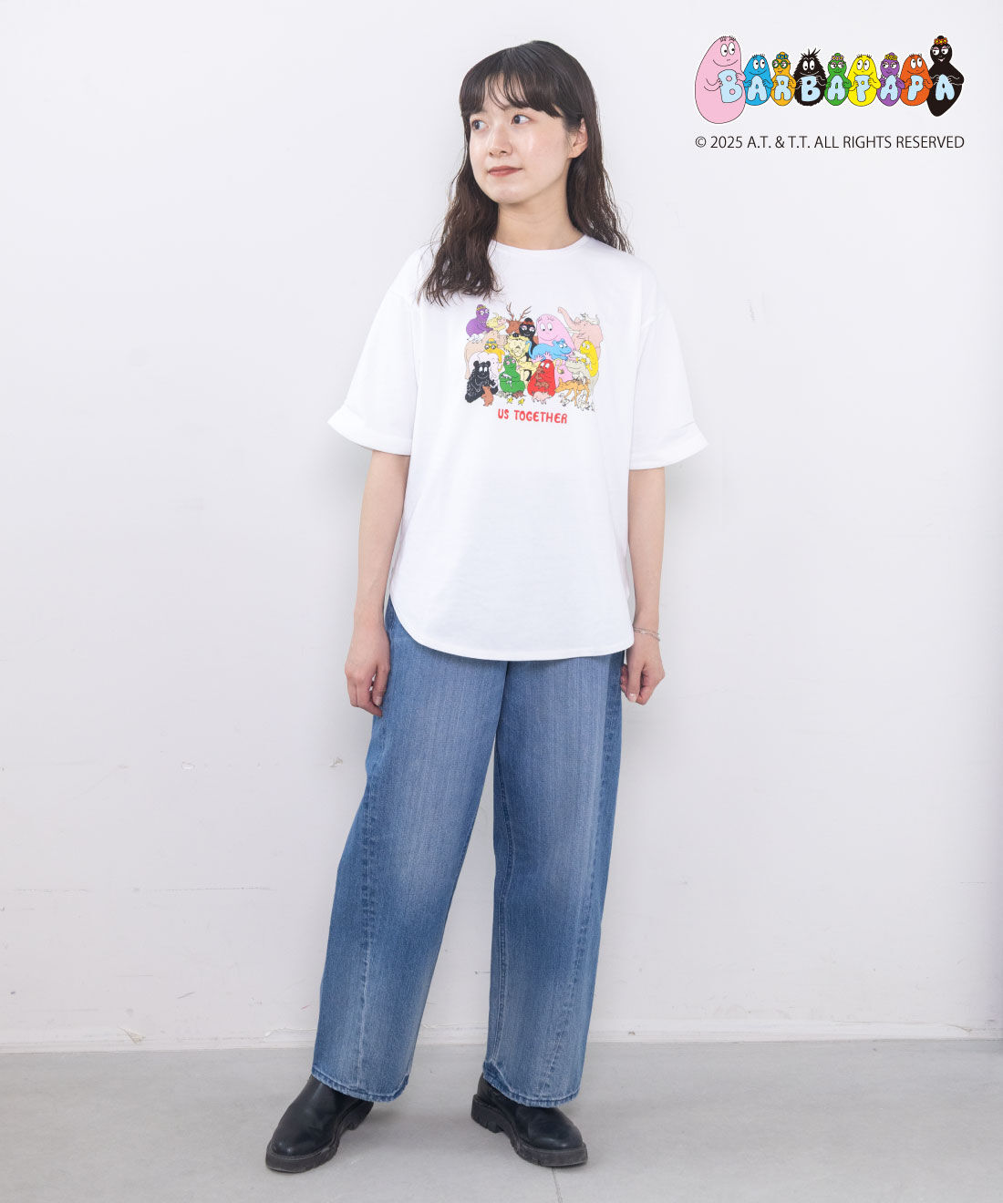 frauglatt|【8月分以降お届け】フラウグラット×バーバパパ 楽しい仲間と平和を願う 大人のロングTシャツ by LOVE＆PEACE PROJECT
